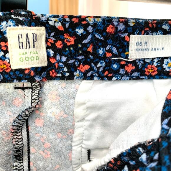 GAP Floral Skinny Ankle Pants Size 6R - Picture 5 of 7